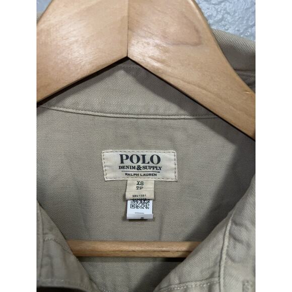 Polo Ralph Lauren Denim and Supply Pearl Button Up Casual Long Sleeve - Cream XS - Picture 4 of 8